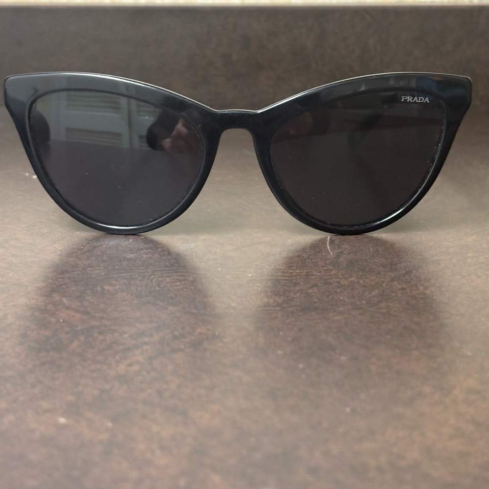 Prada Cat Eye Acetate black  Sunglasses with Glossy Finish
